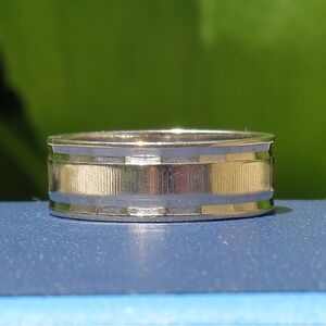 Vintage 14k White Gold Orange Blossom Ring Band 6mm Size 5 3.88g